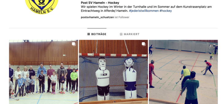 Hockey-Sparte nun auch bei Instagram!